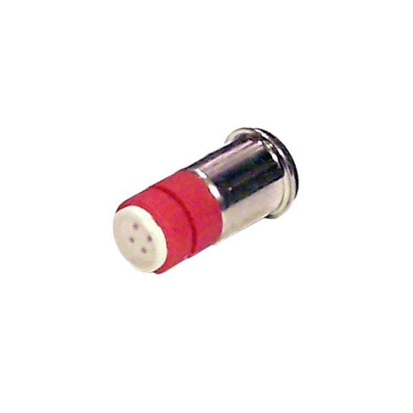 12Vdc Red 4 LED Midget Flange Bulb - Click Image to Close